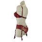 Straps-Slip Suspender Brief rot von Shell Belle Couture (der BH ist separat erhältlich)