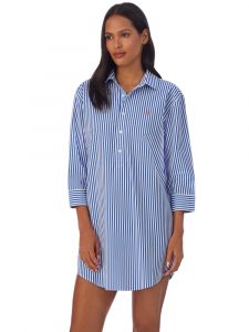 Sleepshirt Blue Stripes blau weiß gestreift von Lauren by Ralph Lauren