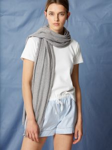 Kaschmir Seide Schal Softwear grau von Maison Lejaby