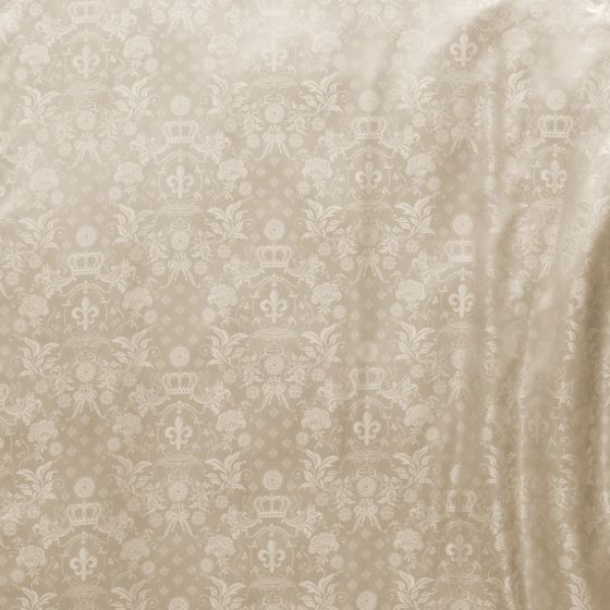 Detail der Seidenbettwäsche Krönung Champagner von Cellini