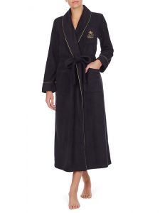 Morgenmantel Fleece Black Gold Lauren by Ralph Lauren Sleepwear für Damen