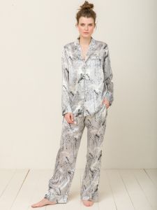 100% Seide Schlafanzug Elisabetha in Japanese Garden von Radice