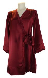 Seidenrobe Shell Wrap Robe Dahlia von Shell Belle Couture