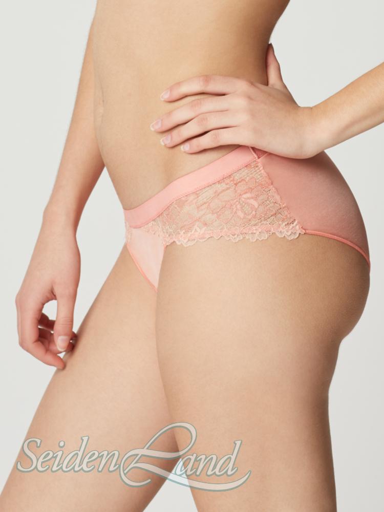 Glänzender Slip Shade von Maison Lejaby dunkelblau oder apricot in XS bis XL