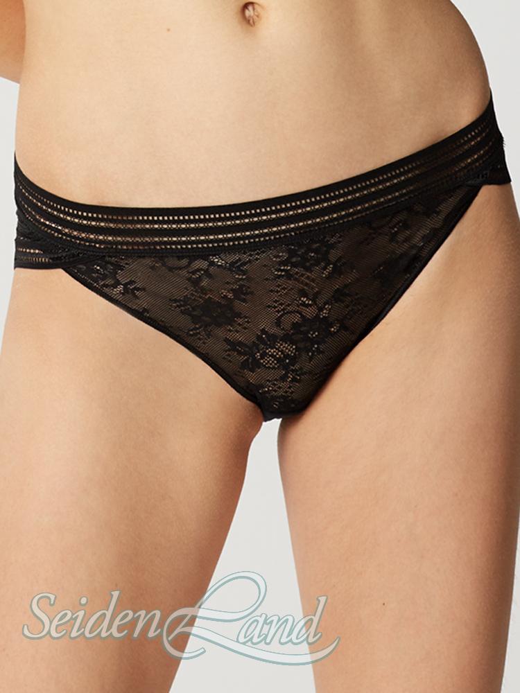 Tüll Slip MISS LEJABY chili schwarz weiß XS bis XL Maisonlejaby Abverkauf